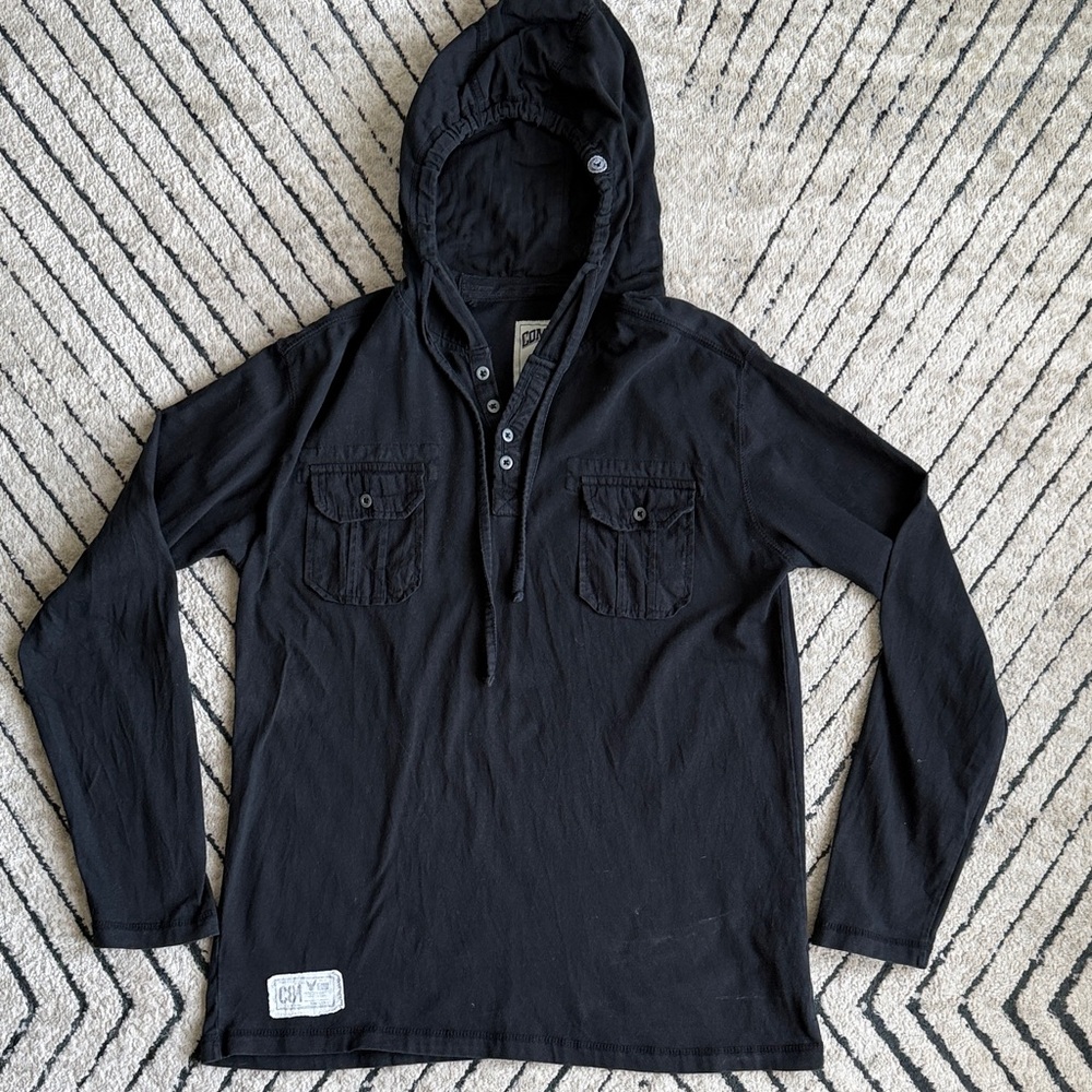Cozy Black Hooded Sweatshirt